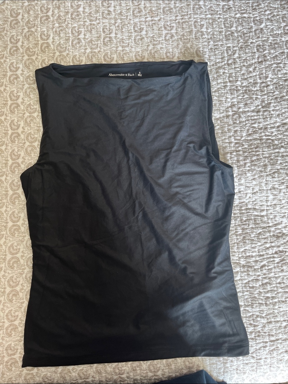 Abercrombie & Fitch Black Sleeveless Stretch Tank